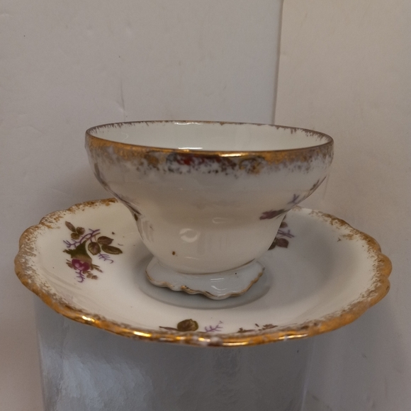 VTGE 12Pc. UCAGCO Demitasse Moss Rose China Teacups and Saucers Collectible - Picture 5 of 12